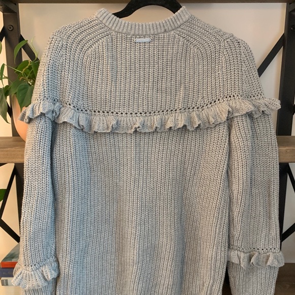 Gray Michael Kors Sweater with Fringe Accents - Picture 5 of 6